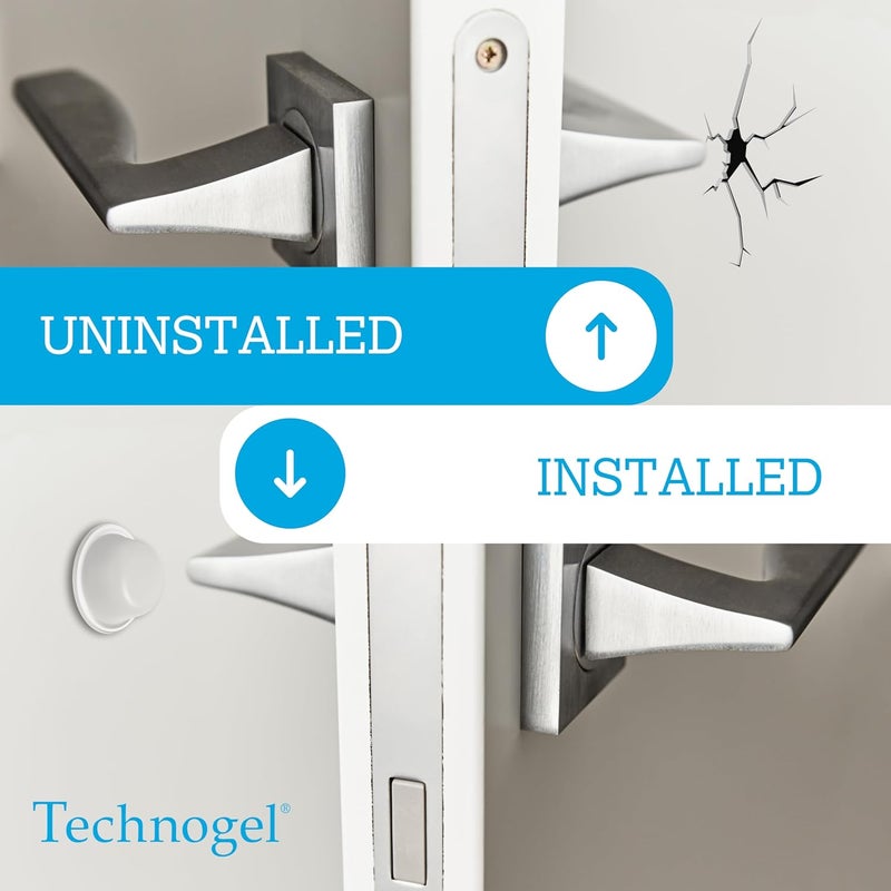 Technogel Protector, Transparent Peel-and-Stick Surface Protectors, High- Durable, Shock Absorbing, Reusable, Noise Damping, Door Bumpers (Small) - Image 3